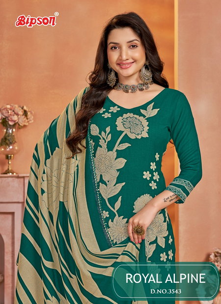 Royal Alpine 3543 By Bipson Pure Viscose Handwork Dress Material Wholesale Online